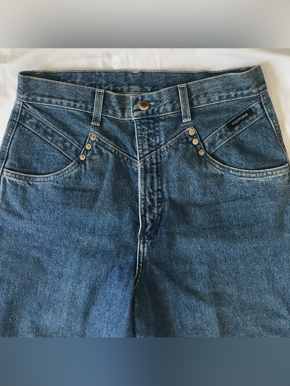 Rockies Jeans Vintage High Rise Bare Back Mom Blue Jeans 80s 80's 90s 90’s